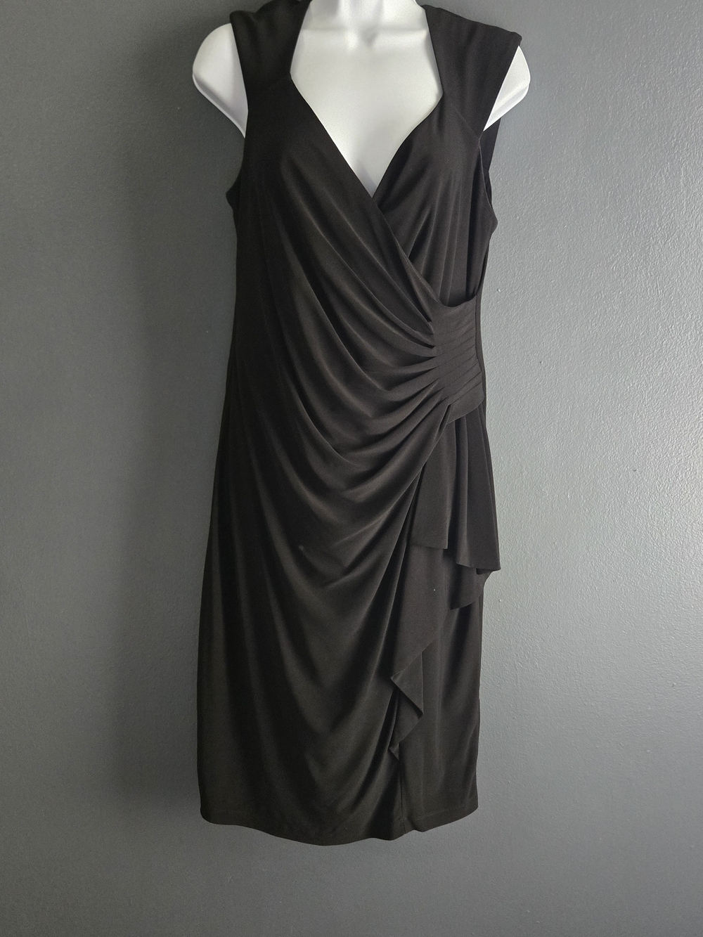 MSK Black Sleeveless Sophisticated Classic Glamour Noir Dress 12